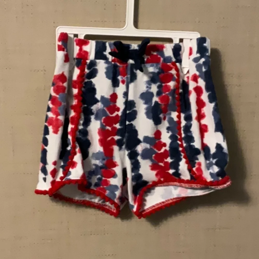 Kids Red and Blue Patterned Shorts